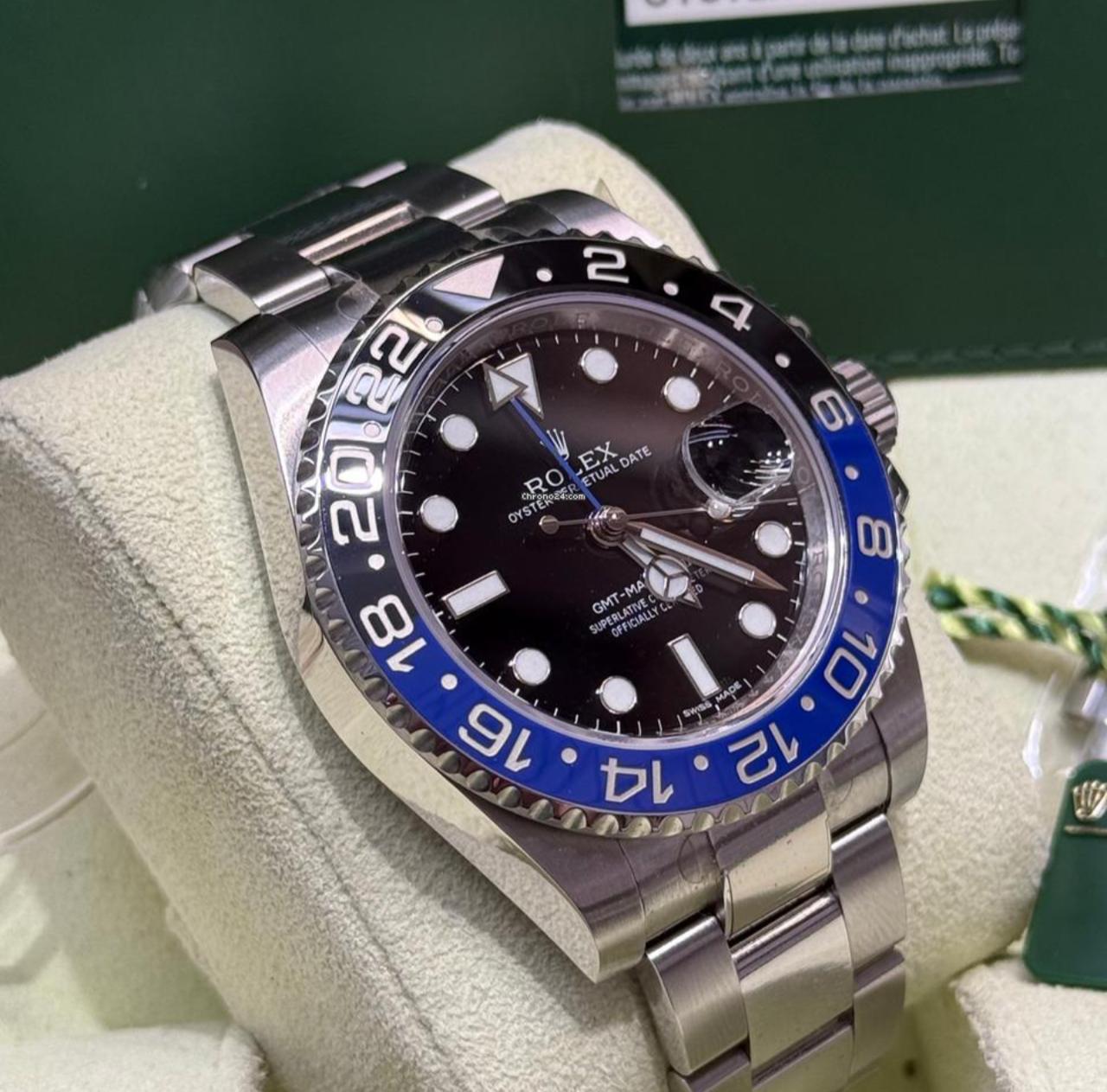 ROLEX GMT MASTER ll BLACK & BLUE BATMAN BEZEL