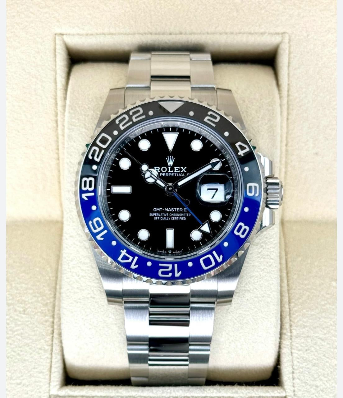 ROLEX GMT MASTER ll BLACK & BLUE BATMAN BEZEL